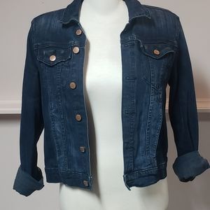 Joe Fresh denim jacket, size Large, dark blue